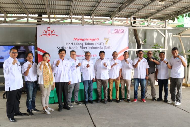 Semangat Persaudaraan: Potong Tumpeng dan Donor Darah Serentak di Perayaan HUT ke-7 SMSI